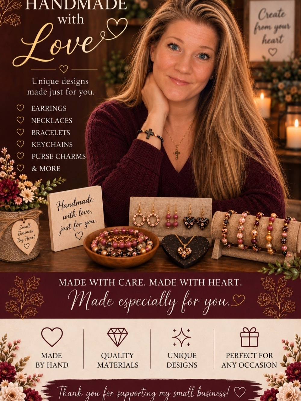 🍂 Handmade With Love | Unique Handmade Jewelry & Accessories